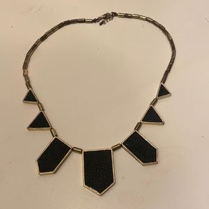 Gold and black necklace